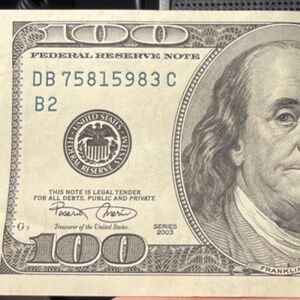 2003 ~US $100 New York ~ DB 75815983 C #205726544567